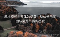 樱桃视频完整体验记录：整体使用氛围与浏览节奏的感受