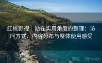 红桃影视｜站在实用角度的整理：访问方式、内容分布与整体使用感受