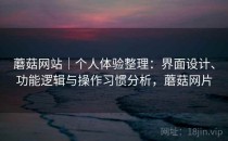 蘑菇网站｜个人体验整理：界面设计、功能逻辑与操作习惯分析，蘑菇网片