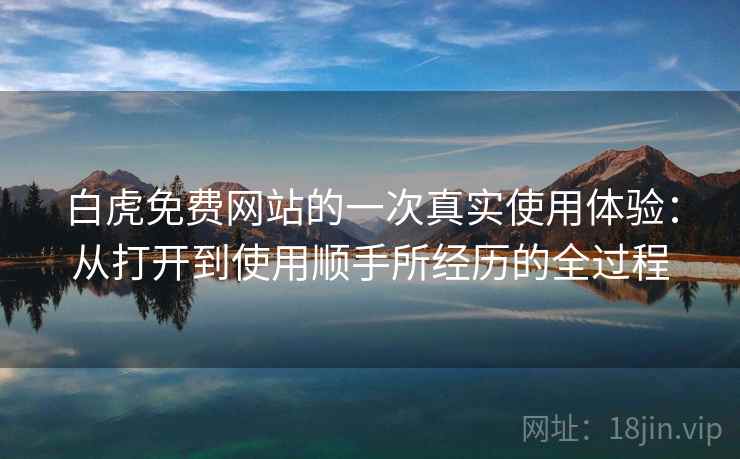 白虎免费网站的一次真实使用体验：从打开到使用顺手所经历的全过程  第2张
