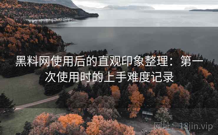 黑料网使用后的直观印象整理:第一次使用时的上手难度记录 第2张 黑料网使用后的直观印象整理:第一次使用时的上手难度记录 第2张