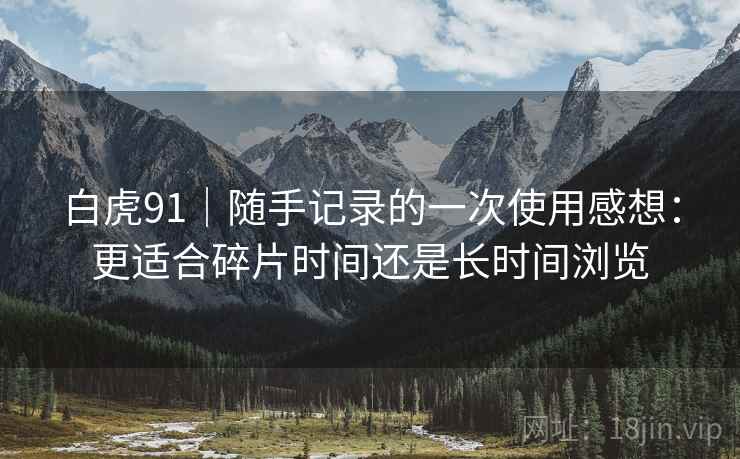 白虎91|随手记录的一次使用感想:更适合碎片时间还是长时间浏览 第1张 白虎91|随手记录的一次使用感想:更适合碎片时间还是长时间浏览 第1张
