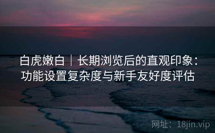 白虎嫩白｜长期浏览后的直观印象：功能设置复杂度与新手友好度评估  第2张
