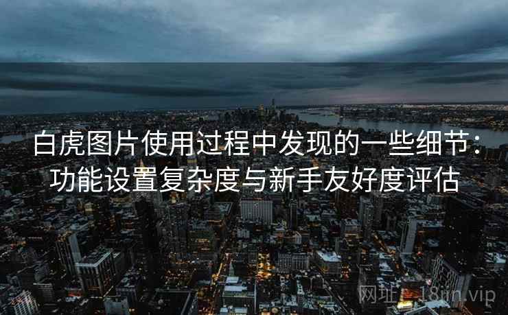 白虎图片使用过程中发现的一些细节:功能设置复杂度与新手友好度评估 第2张 白虎图片使用过程中发现的一些细节:功能设置复杂度与新手友好度评估 第2张